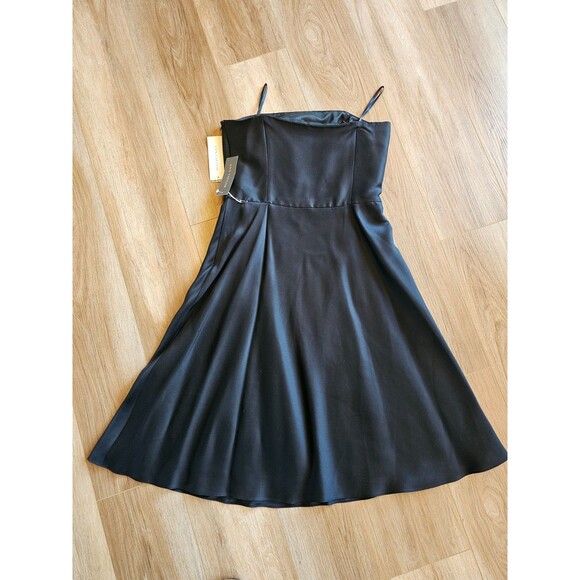 Ann Taylor Womens 8 Silk Strapless Little Black Dress LBD A-Line NEW $178 NWT - Picture 3 of 13